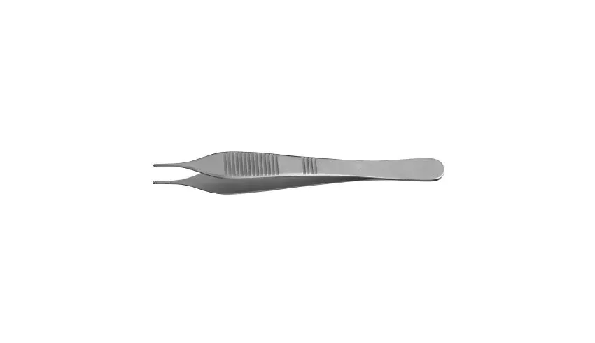 McKesson - 43-1-774 - Argent Tissue Forceps Argent Adson 4 3/4 Inch Length Surgical Grade Stainless Steel NonSterile NonLocking Thumb Handle Straight 1 X 2 Teeth