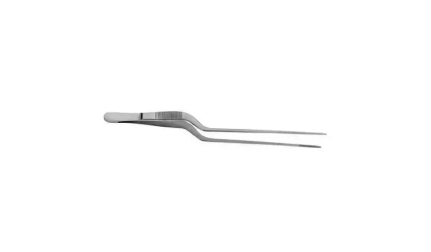 V. Mueller - RA460 - Nasal Dressing Forceps Cohen 8 1/2 Inch Length Surgical Grade Stainless Steel NonSterile NonLocking Bayonet Handle Straight Serrated Tips