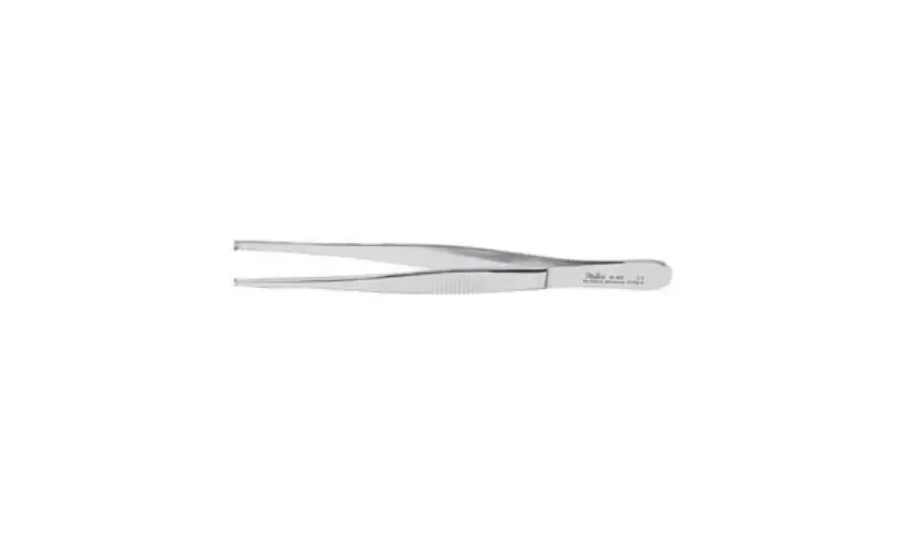 Integra Lifesciences - 6-92 - Tissue Forceps 5 Inch Length Surgical Grade Stainless Steel NonSterile NonLocking Thumb Handle Straight Serrated Tips with 2 X 3 Teeth
