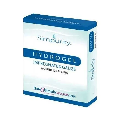 Safe N Simple - From: SNS58802 To: SNS58820 - Safe n Simple Hydrogel Hydrogel Wound Dressing HydroGel Impregnated 4 X 5 Inch Rectangle Sterile