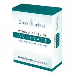 Safe N Simple - Simpurity - SNS51702 - Safe n Simple  Silver Alginate Dressing  2 X 2 Inch Square Sterile