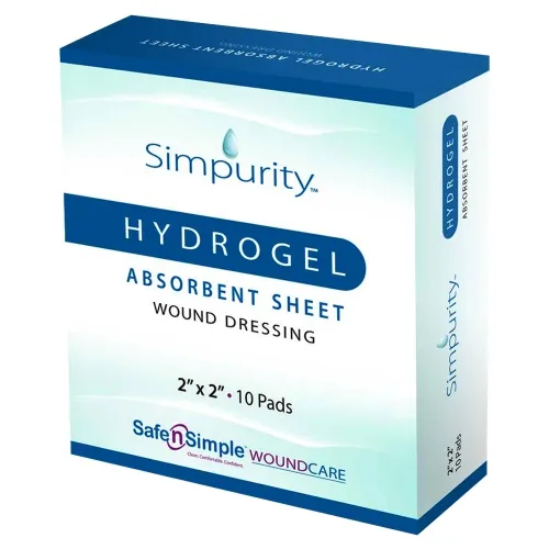 Safe N Simple - SNS58302 - Simpurity Hydrogel Dressing, 2" x 2".