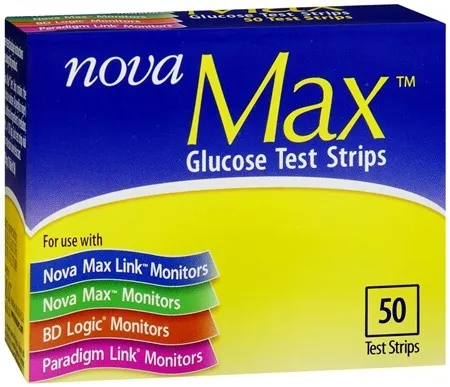 Sanvita - 53493 - Cbgm Blood Ketone Test Strips Nova Max® Plus 10 Strips Per Box 2 Vials For Nova Max® Meter