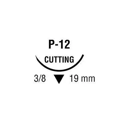 Medtronic / Covidien - SC5618G - Suture, Premium Reverse Cutting, Undyed, Needle P-12, 3/8 Circle