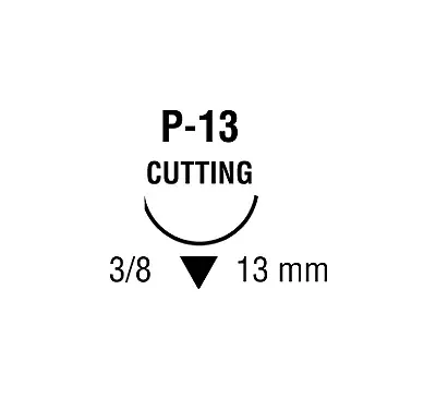 Medtronic / Covidien - SC5690G - Suture, Premium Reverse Cutting, Undyed, Needle P-13, 3/8 Circle