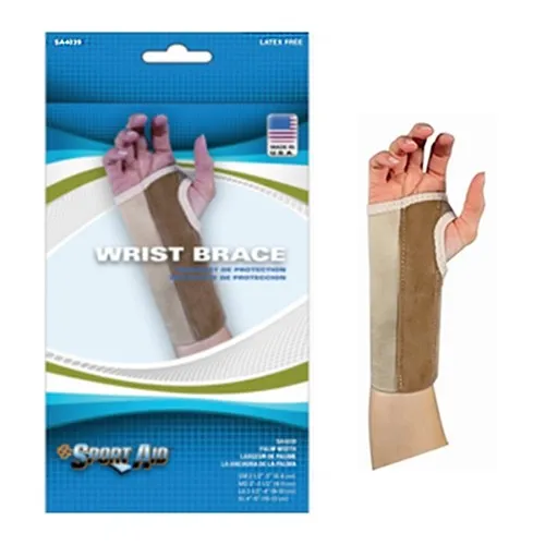 Scott Specialties - Sportaid - From: SA4039  BEI MDL To: SA4039  BEI MDR - Cmo   Wrist Brace, Palm Stay, Beige, Left, Medium.
