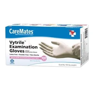 Shepard Medical Products - CareMates - 10411020 - CareMates Vytrile Powder-Free Disposable Examination Gloves, Small, Latex-free