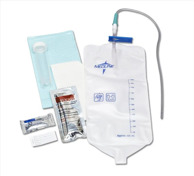 Medline From: DYND10402 To: DYND10402H - Pre-Connected Vinyl Intermittent Catheter Tray