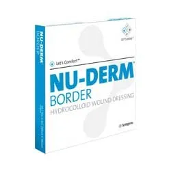 3M - Nu-Derm Border - HCB102 - Nu Derm Border Hydrocolloid Dressing Nu Derm Border 2 X 2 Inch Square