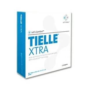 3M - TIELLE - MTL100EN - Foam Dressing TIELLE 2-3/4 X 3-1/2 Inch With Border Film Backing Adhesive Rectangle Sterile