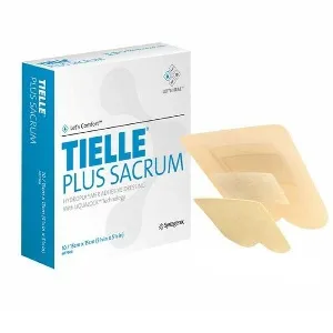 3M - TIELLE Plus - MTP506 - Foam Dressing TIELLE Plus 5-7/8 X 5-7/8 Inch With Border Film Backing Adhesive Sacral Sterile