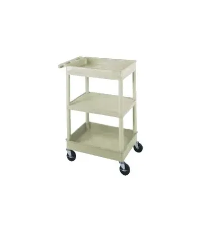 Luxor - WSCC-3 - Utility Cart, Three Shelves (9.875" Clearance between Shelves), Wire, ximum Weight Capacity 300 lbs, Assembly Required (DROP SHIP ONLY)