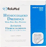 Reliamed - From: HC22B To: HC88B - ReliaMed Sterile Latex Free Hydrocolloid Dressing with Film Back and Beveled Edge