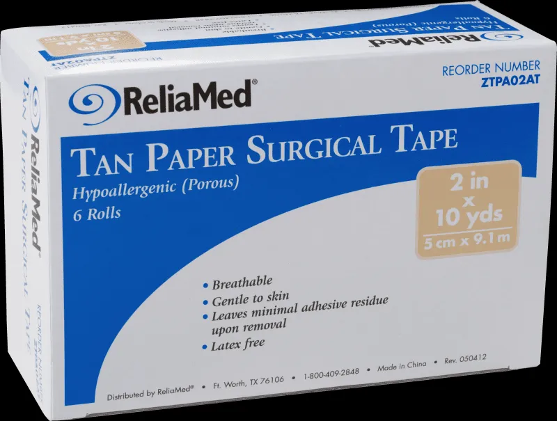 Reliamed - PA02AT - Reliamed Tape, Paper, Roll, Latex-free